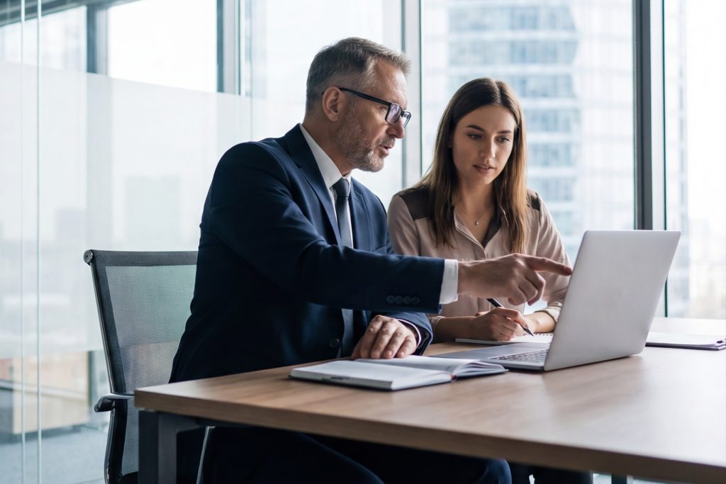 FCA-Regulated financial services staff working together
