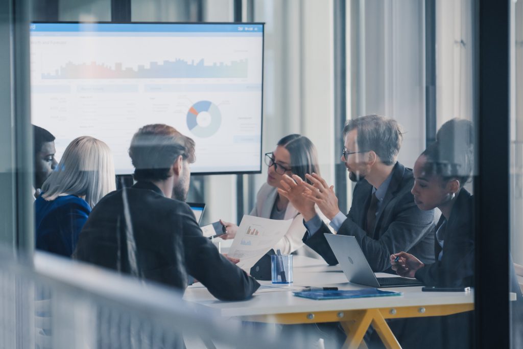 FCA-Regulated financial services staff discussing security